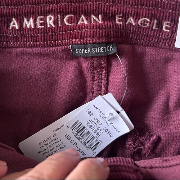 NWT … AMERICAN EAGLE “Size: 0” Button Fly Corduroy Pants - Picture 6 of 7
